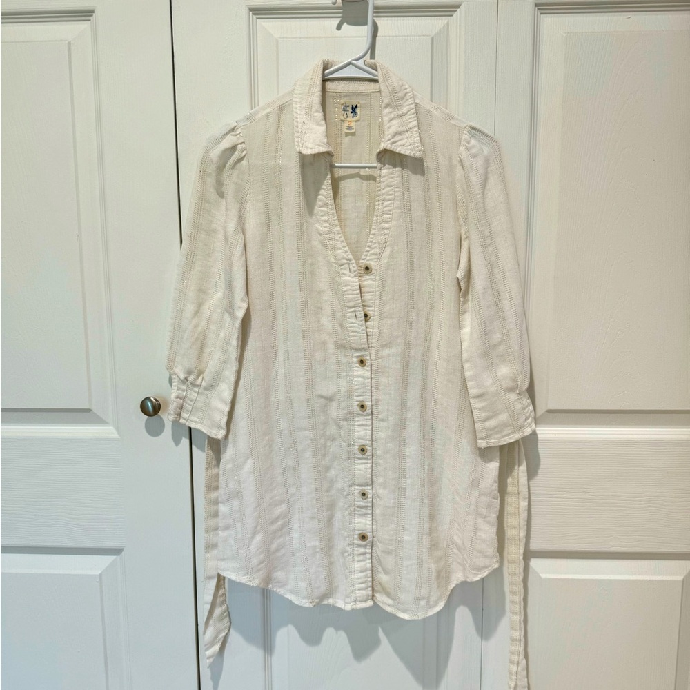 Anthropologie white blouse